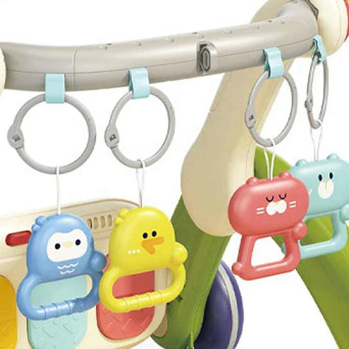 2-in-1 Baby Activity Walker with Music, Lights & Detachable Toy Panel for Toddler Walking Support